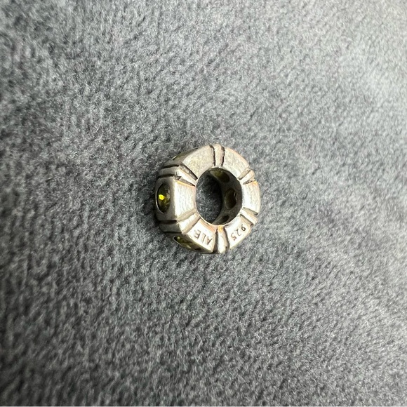 RETIRED Pandora Lime Green Stones Spacer Charm - Picture 2 of 2